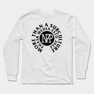 PHASR Circular Emblem in Off Black Long Sleeve T-Shirt